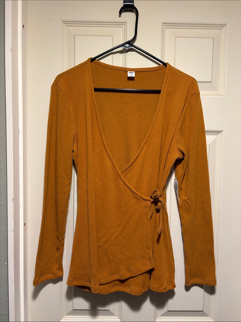 Old Navy Mustard Wrap-Front Long Sleeve Tunic